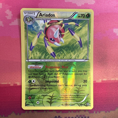 Pokemon Card Ariados Ancient Origin Reverse Holo 6/98 Near Mint