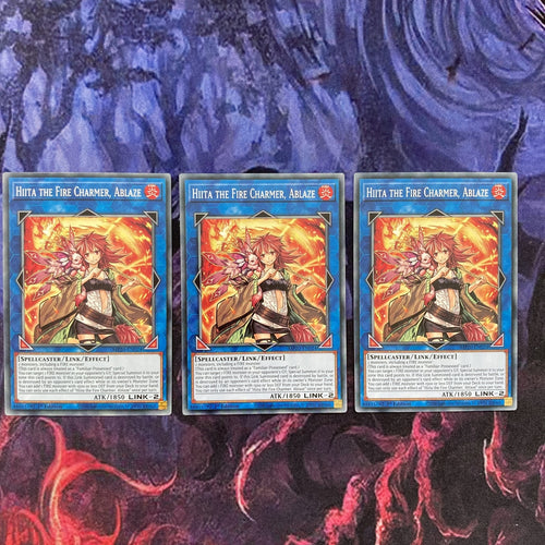 MP20-EN024 x3 Hiita the Fire Charmer, Ablaze Common 1st Edition Mint Yugioh!