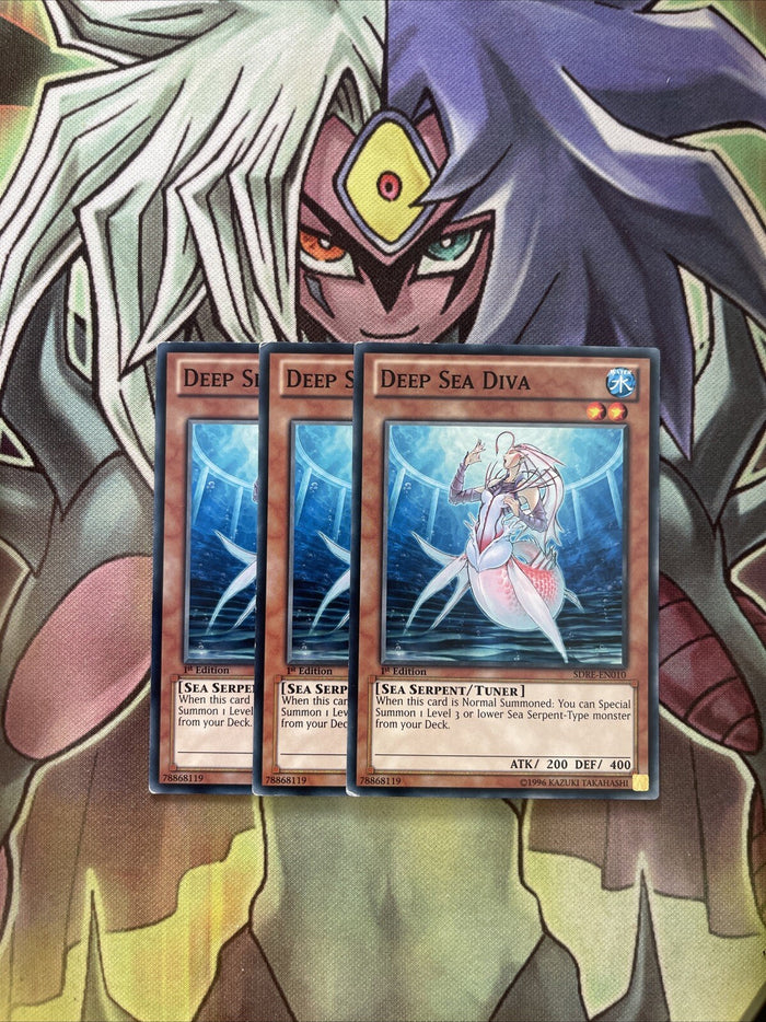 SDRE-EN010 x3 Deep Sea Diva Common Excellent Condition Yugioh
