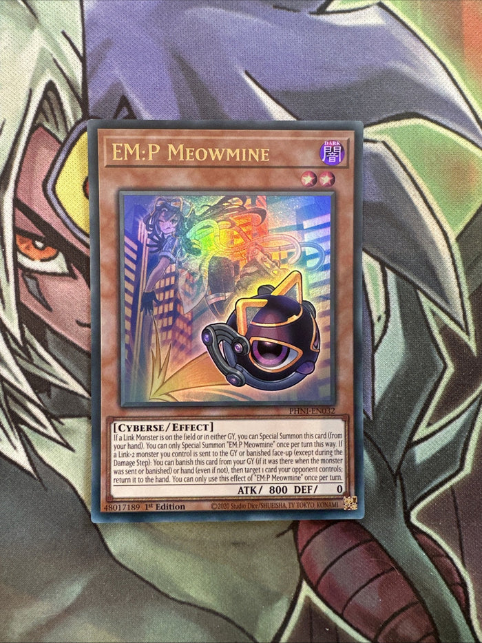 PHNI-EN032 EM:P Meowmine Ultra Rare 1st Edition NM Yugioh Card