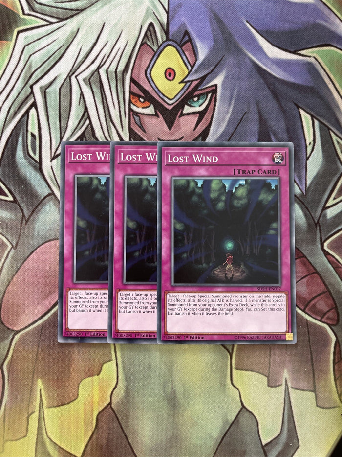 SDSH-EN037 x3 Lost Wind Common Excellent Condition Yugioh
