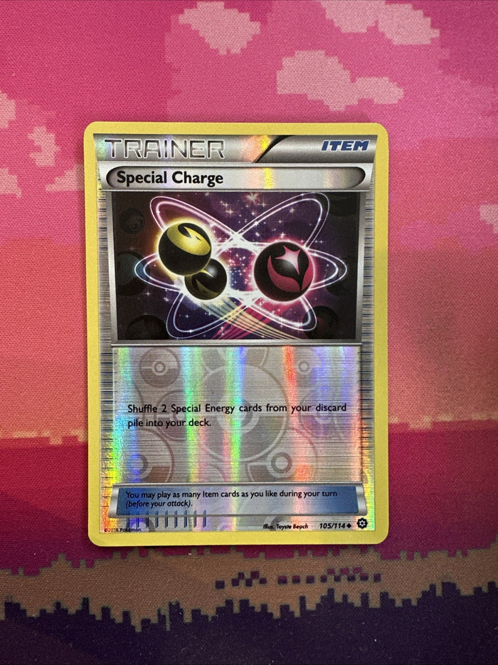 Pokemon Card Special Charge Steam Siege Reverse Holo 105/114 NM