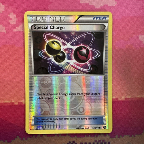 Pokemon Card Special Charge Steam Siege Reverse Holo 105/114 NM