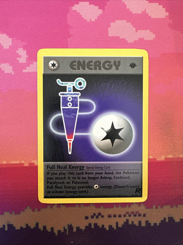 Pokemon Card Full Heal Energy Team Rocket 1st Edition 81/82 Near Mint