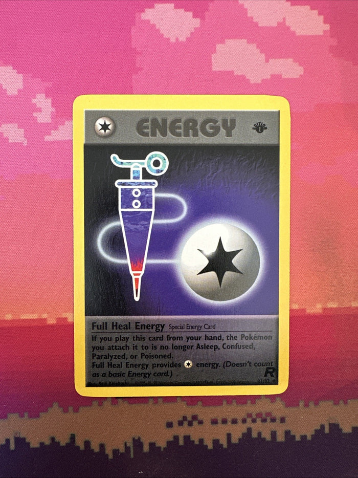 Pokemon Card Full Heal Energy Team Rocket 1st Edition 81/82 Near Mint