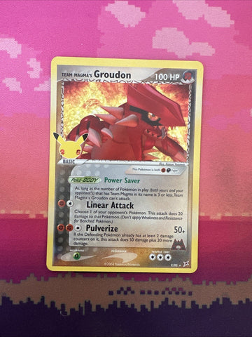 Pokemon Card Team Magma's Groudon Celebrations Holo Rare 9/95 Near Mint