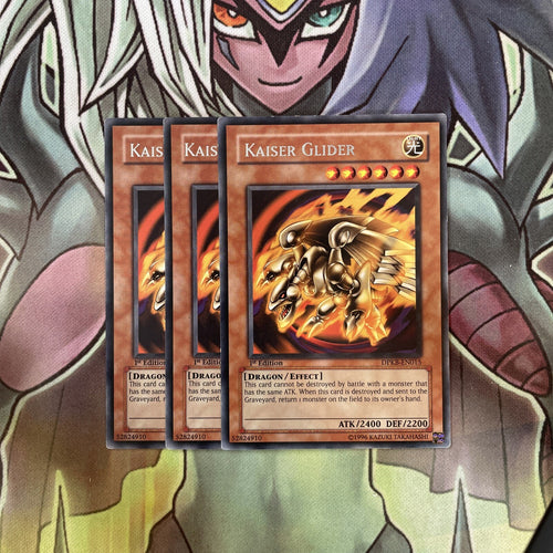 DPKB-EN015 x3 Kaiser Glider Rare Excellent Condition Yugioh