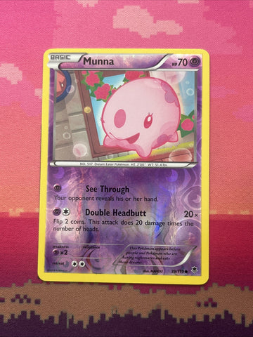 Pokemon Card Munna Phantom Forces Reverse Holo 39/119 Near Mint