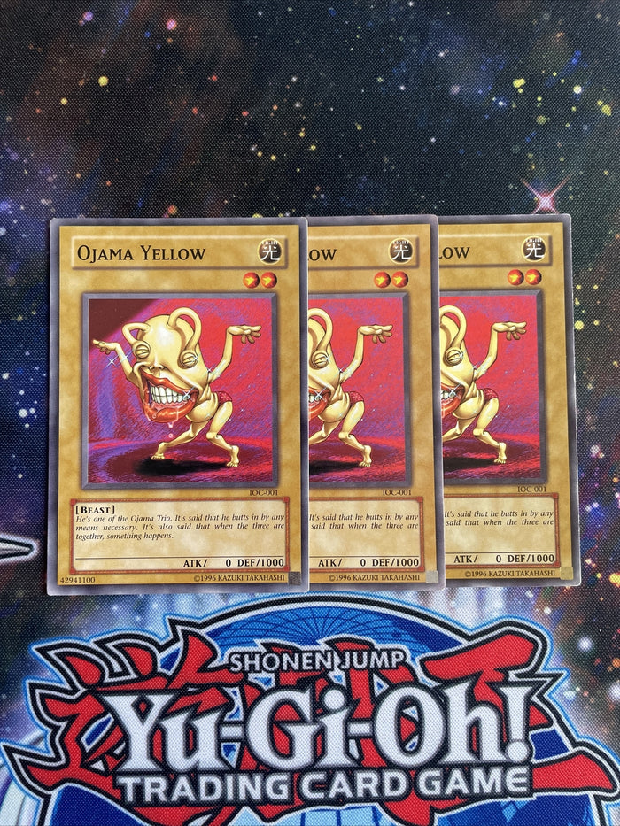 IOC-001 x3 Ojama Yellow Common Playset Yugioh