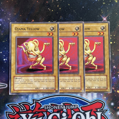 IOC-001 x3 Ojama Yellow Common Playset Yugioh
