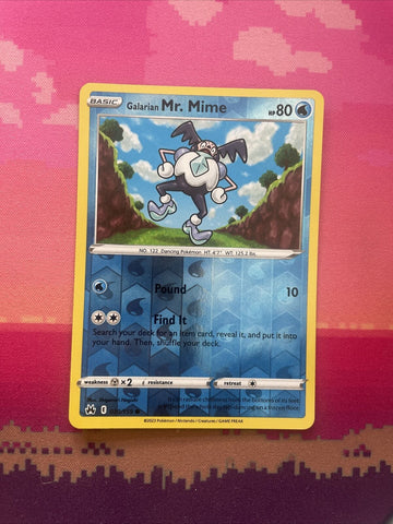 Pokemon Card Mr. Mime Crown Zenith Reverse Holo 030/159 NM