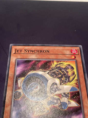 LED6-EN030 Yugioh Jet Synchron Near Mint Unlimited Edition Common X1 Card (back)