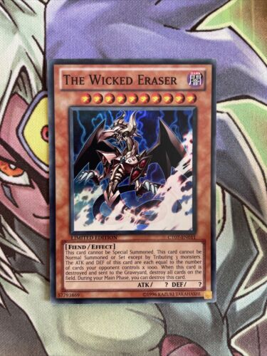 CT07-EN011 The Wicked Eraser Super Rare Limited Edition Near Mint Yugioh Card