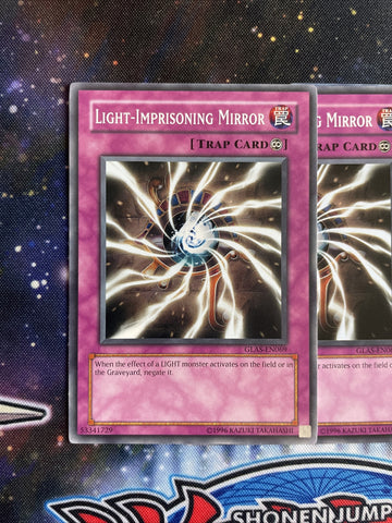 GLAS-EN069 x3 Light-Imprisoning Mirror Common Playset Yugioh (back)
