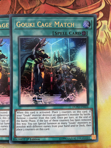 DUPO-EN024 x3 GOUKI CAGE MATCH YUGIOH CARDS (back)