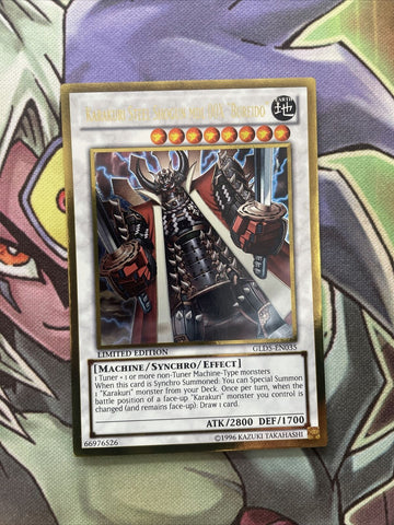 GLD5-EN035 Karakuri Steel Shogun mdl 00X "Bureido" Gold Rare Lim Ed NM Yugioh
