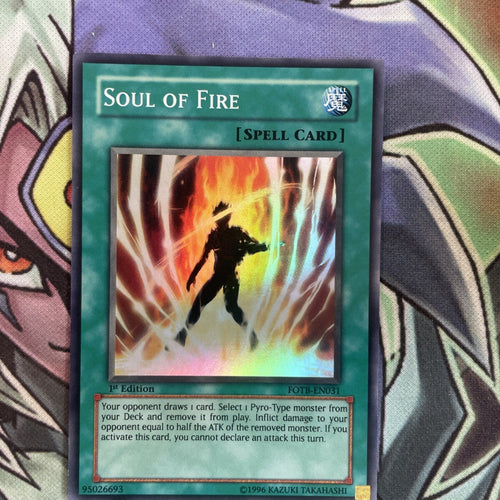 FOTB-EN031 Soul Of Fire Super Rare 1st Edition NM Yugioh Card