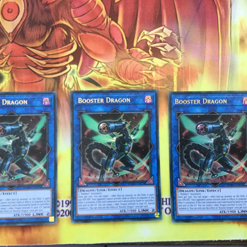 DUPO-EN025 3 x Booster Dragon Ultra Rare Card - 1st Edition NEW YuGiOh