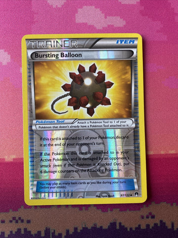 Pokemon Card Bursting Balloon Breakpoint Reverse Holo 97/122 NM