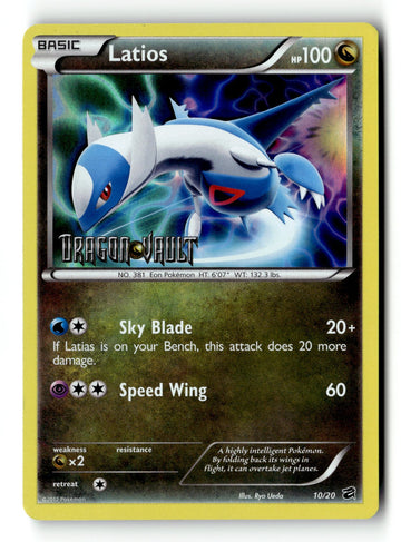 Pokemon Card Latios Holo LP Dragon Vault 10/20