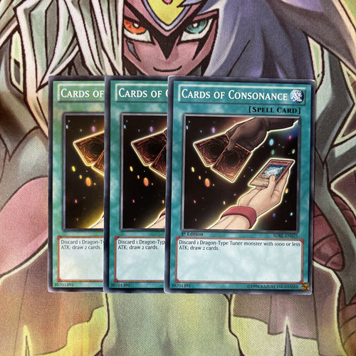 SDBE-EN025 x3 Cards of Consonance Common Excellent Condition Yugioh