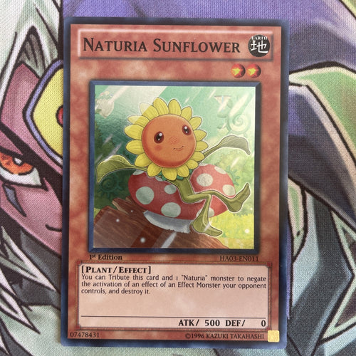 HA03-EN011 Naturia Sunflower Super Rare 1st Edition NM Yugioh Card