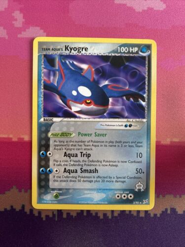 Pokemon Card Team Aqua's Kyogre 3/95 Non Holo Near Mint