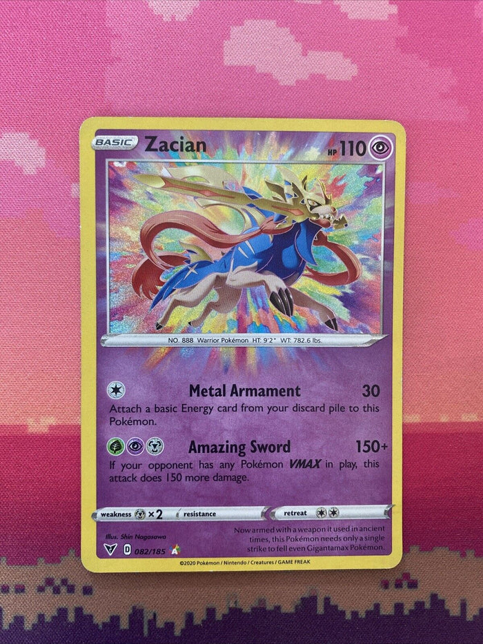 Pokemon Card Zacian Vivid Voltage Amazing Rare 082/185 Near Mint