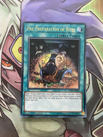 BLRR-EN090 Pre-Preparation of Rites Ultra Rare 1st Edition NM Yugioh Card