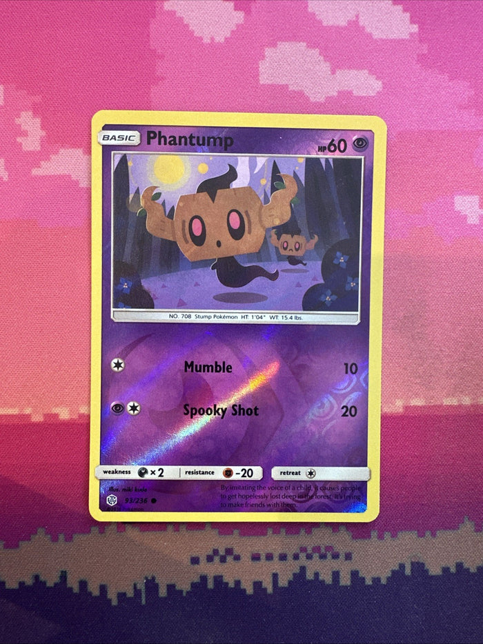 Pokemon Card Phantump Cosmic Eclipse Reverse Holo 93/236 Near Mint
