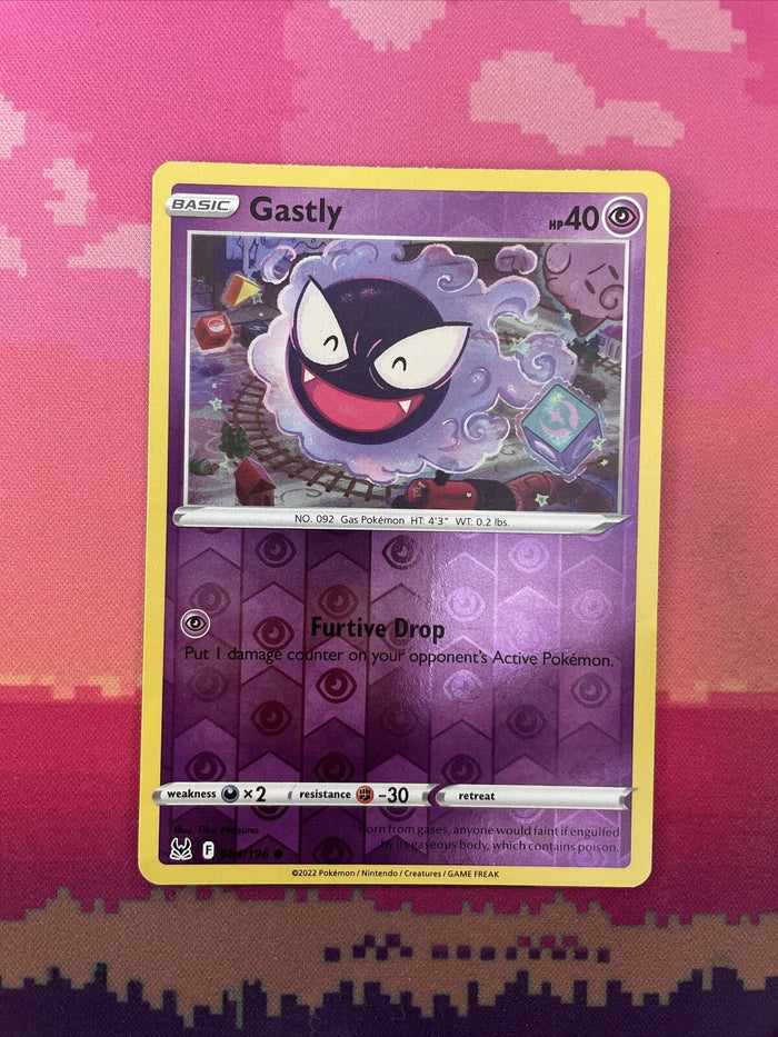 Pokemon Card Gastly Lost Origin Reverse Holo 064/196 Near Mint