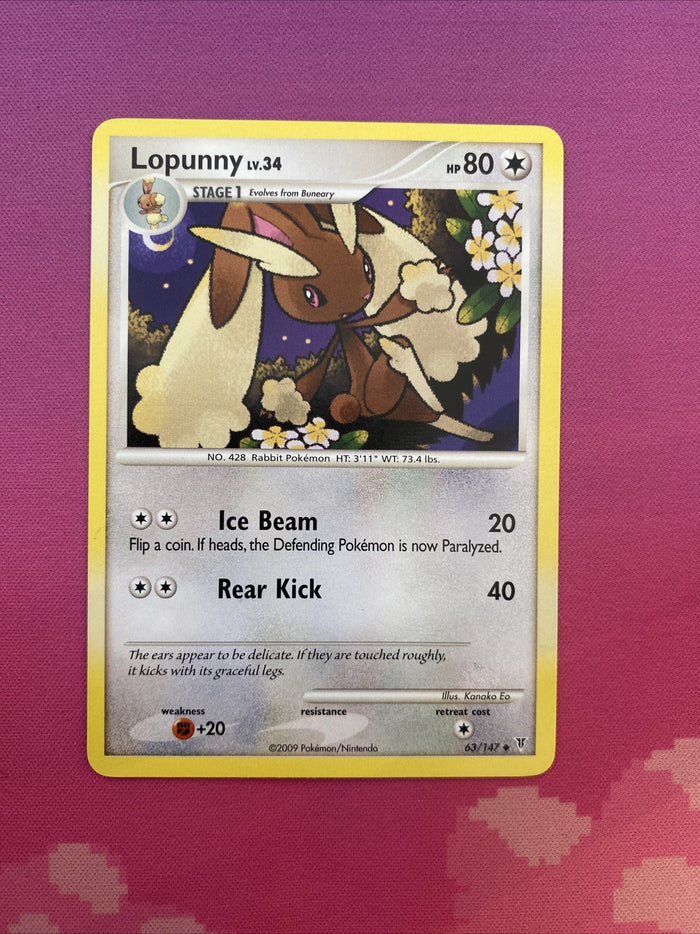 Pokemon Card Lopunny Supreme Victors Uncommon 63/147 Near Mint