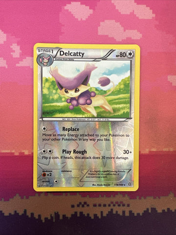 Pokemon Card Delcatty Primal Clash Reverse Holo Rare 114/160 Near Mint