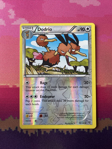 Pokemon Card Dodrio XY Base Set Reverse Holo Uncommon 99/146 Near Mint