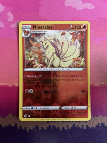 Pokemon Card Ninetales Fusion Strike Reverse Holo Uncommon 031/264 Near Mint