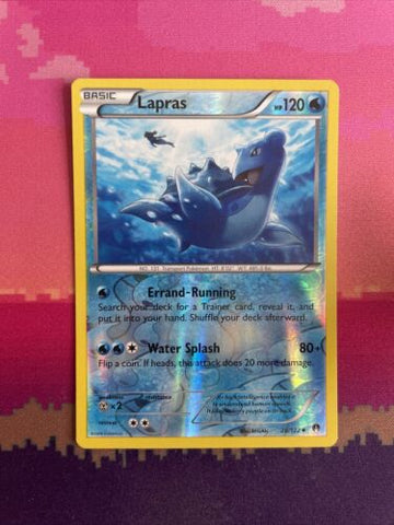 Pokemon Card Lapras Breakpoint Reverse Holo Uncommon 28/122 Near Mint
