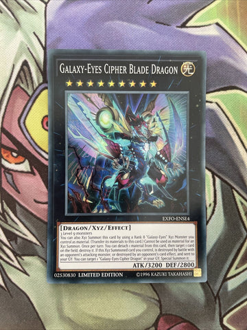 EXFO-ENSE4 Galaxy-Eyes Cipher Blade Dragon Super Limited Edition NM Yugioh Card