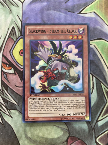 DRLG-EN028 Blackwing - Steam the Cloak Super Rare 1st Edition NM Yugioh Card