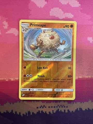 Pokemon Card Primeape Team Up Reverse Holo Rare 72/181 Near Mint
