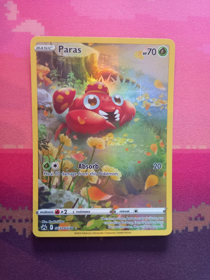 Pokemon Card Paras GG32/GG70 Galarian Gallery Crown Zenith Near Mint