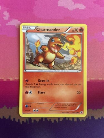 Pokemon Card Charmander Legendary Treasures Common 17/113 Near Mint