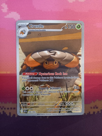 Pokemon Card Crustle 186/182 Illustration Rare Destined Rivals Near Mint