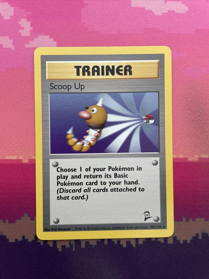 Pokemon Card Scoop Up Base Set 2 Rare 107/130 Near Mint