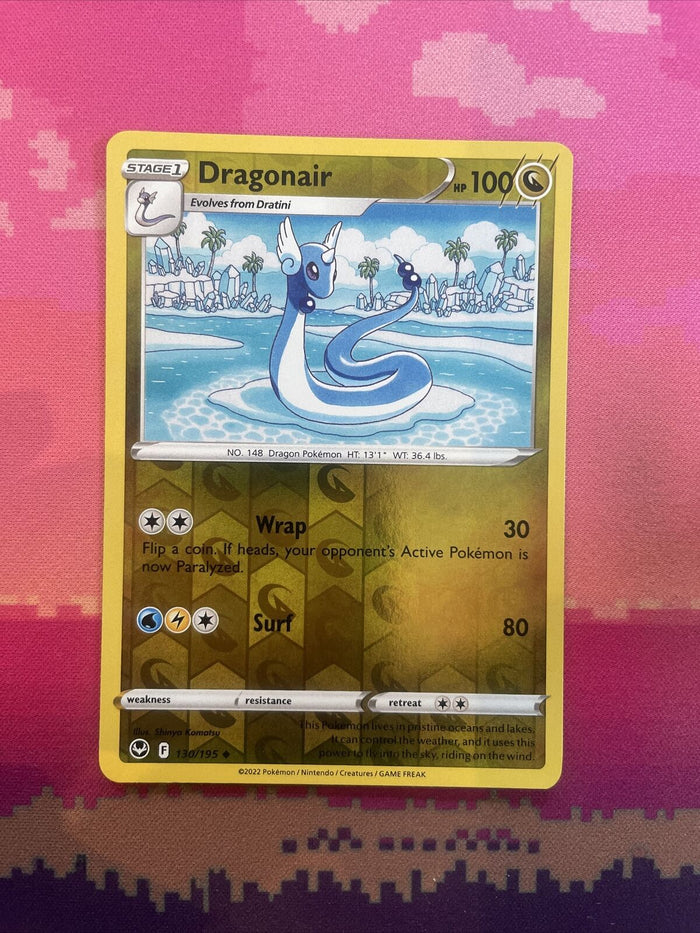 Pokemon Card Dragonair Silver Tempest Reverse Holo 130/195 Near Mint