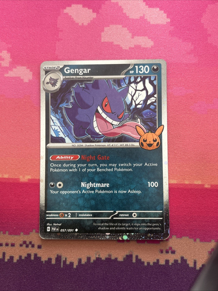 Pokemon Card Gengar Trick Or Trade Cosmo Holo 057/091 Near Mint