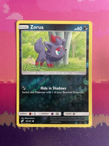 Pokemon Card Zorua Team Up Reverse Holo Common 90/181 Near Mint