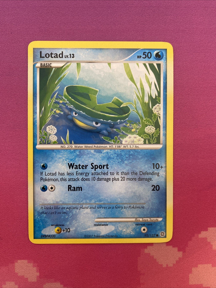Pokemon Card Lotad Secret Wonders Common 92/132 Near Mint