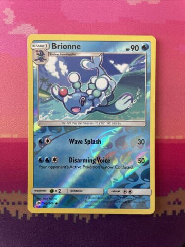 Pokemon Card Brionne Sun & Moon Reverse Holo Uncommon 40/149 Near Mint