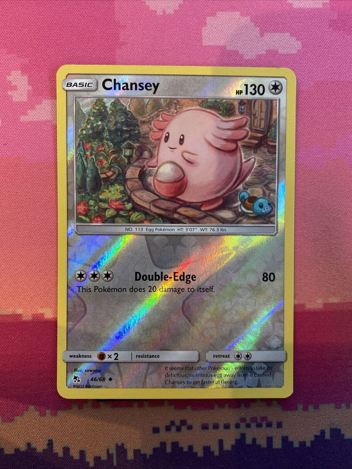Pokemon Card Chansey Hidden Fates Reverse Holo Uncommon 46/68 Near Mint
