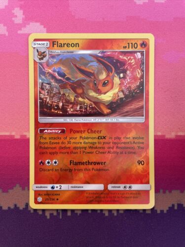 Pokemon Card Flareon Cosmic Eclipse Reverse Holo 25/236 Near Mint